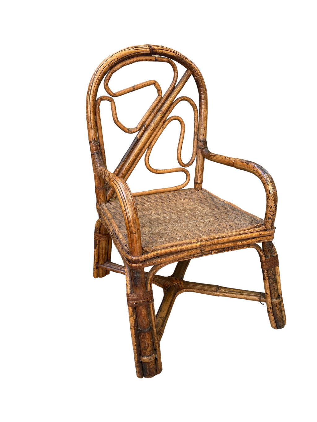 French Rattan Childs Chair
