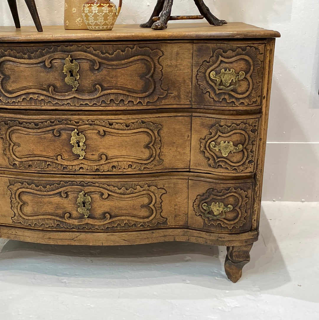 18th-c. Northern Italian Carved Chest