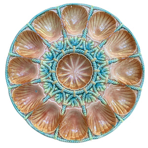 French Majolica Oyster Platter