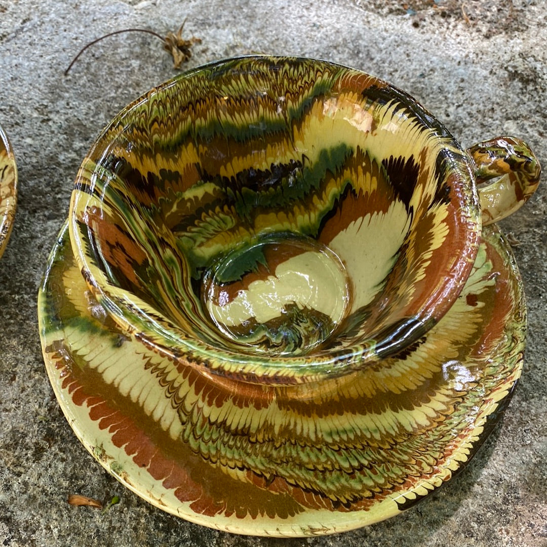 Pair Aptware Cups and Saucers
