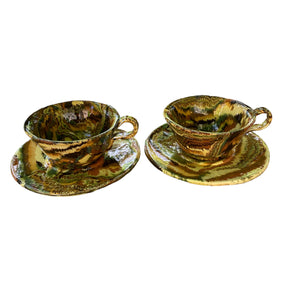 Pair Aptware Cups and Saucers