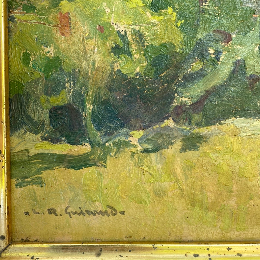 French Oil on Board
