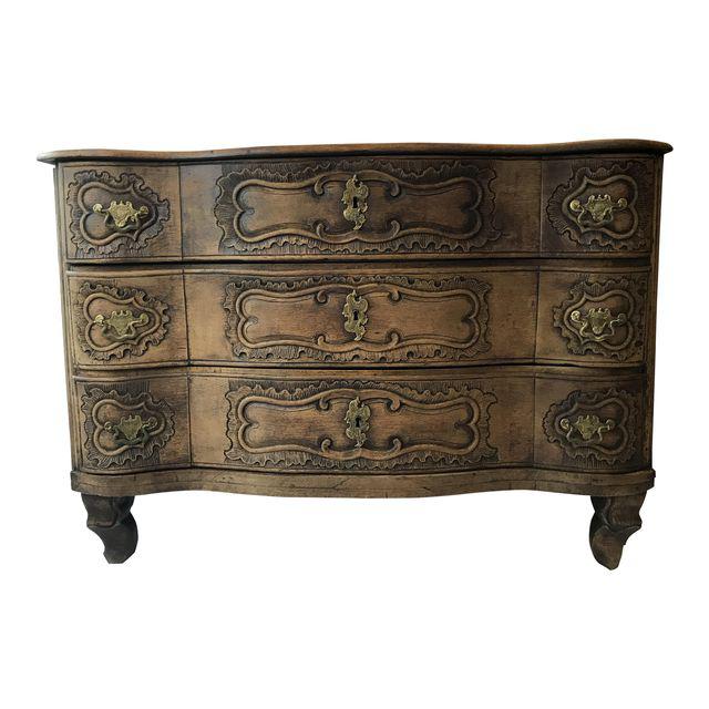 18th-c. Northern Italian Carved Chest