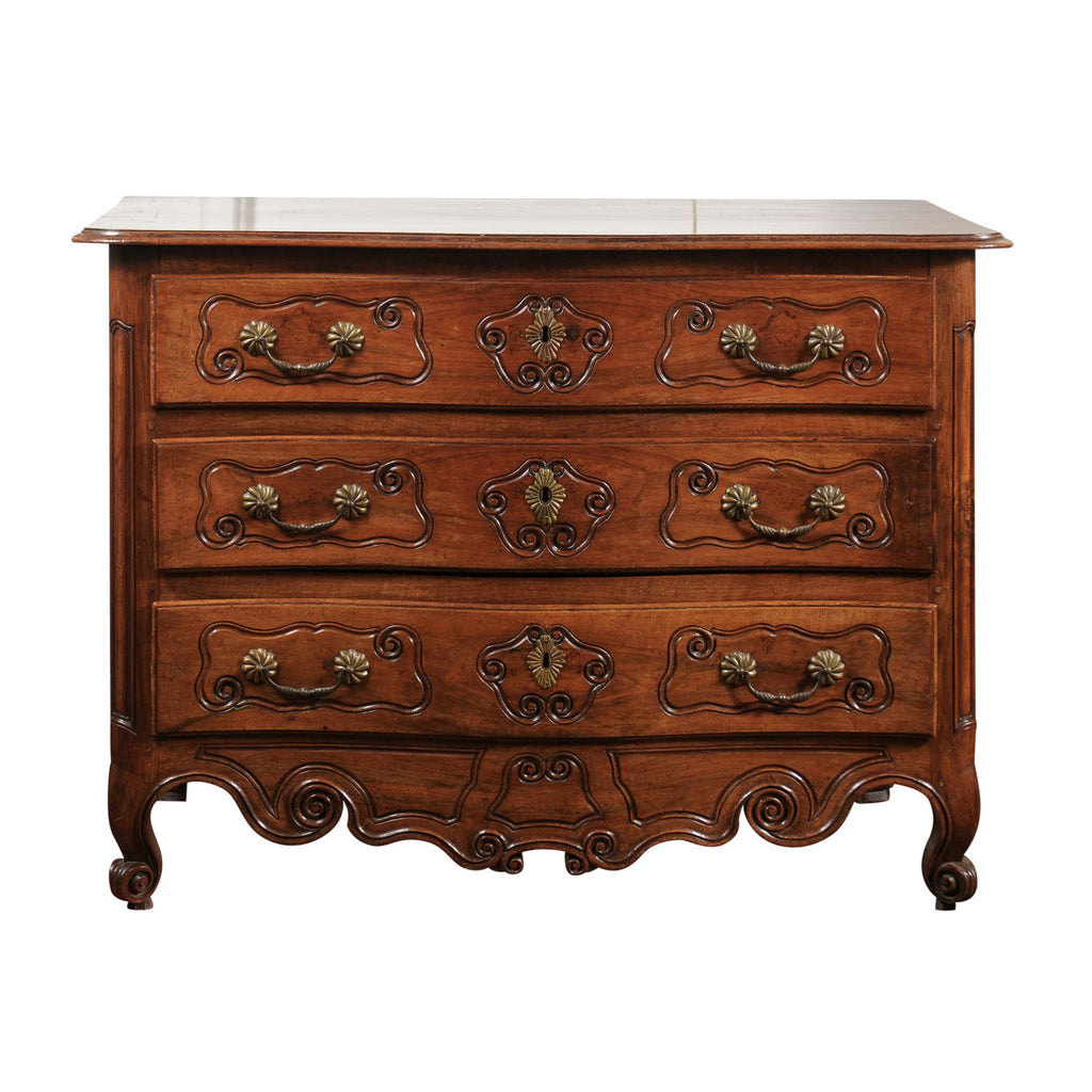 18th-c. French Three Drawer Commode