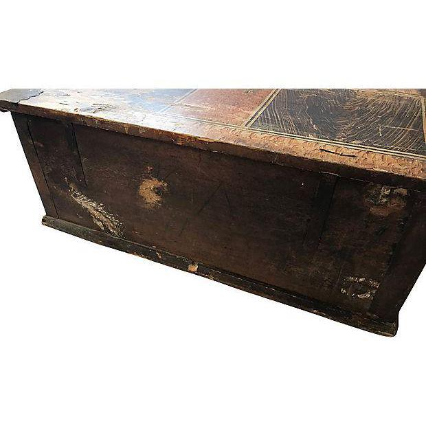 19th-C. French Painted Pine Trunk