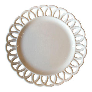 19th c. Swedish Creamware Loop Edge Plate