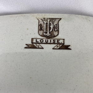 19th C. English Brown Transferware Meat Platter