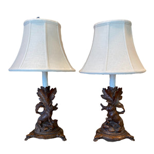 Black Forest Carved Lamps