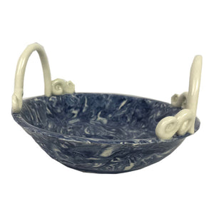 French Blue Aptware Dish with Handles