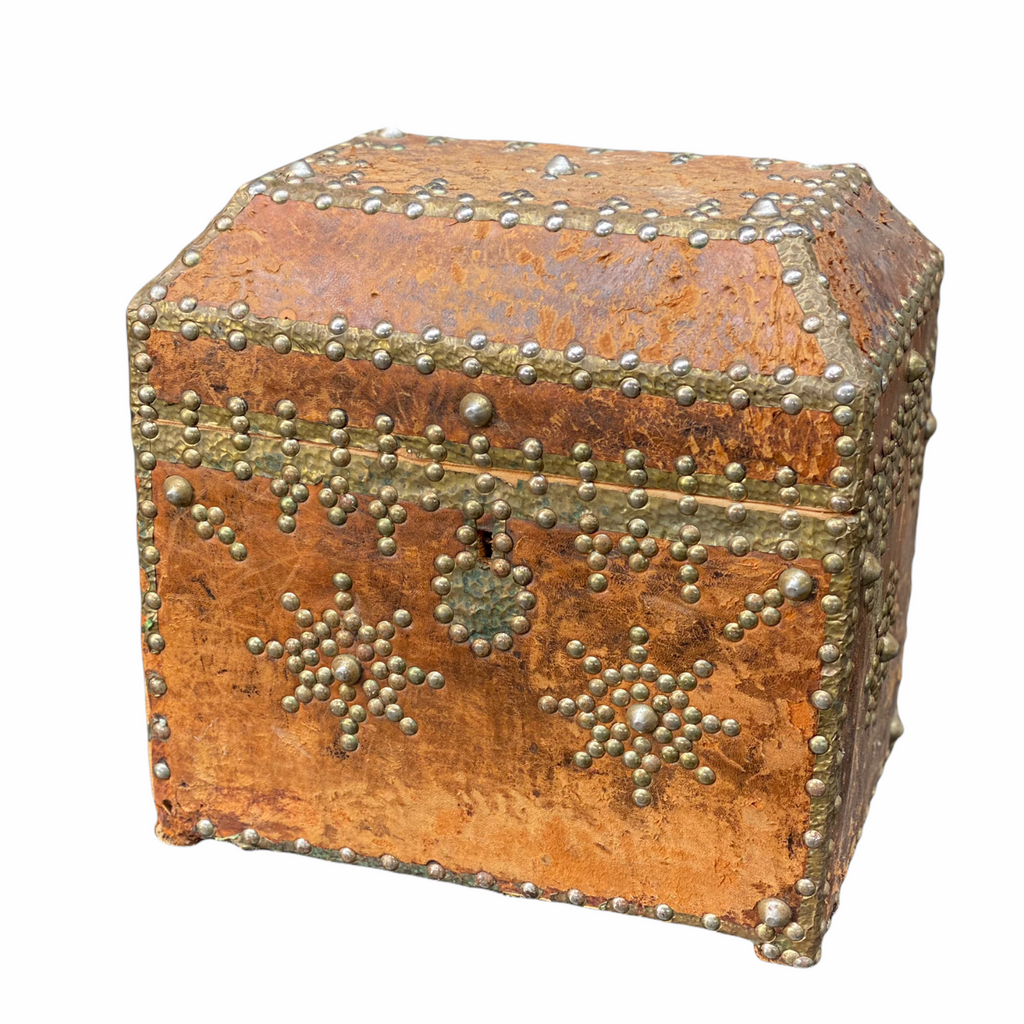 French Leather Studded Box