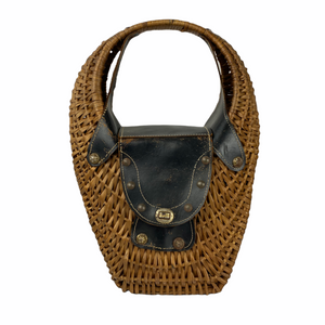 French Leather Basket