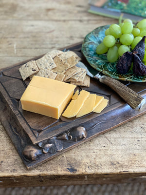 English Handcarved Cheeseboard With Mice