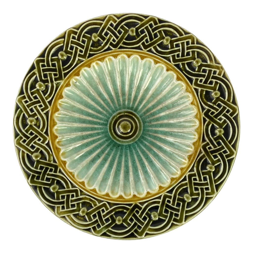 Art Deco Swedish Majolica Plate 6"