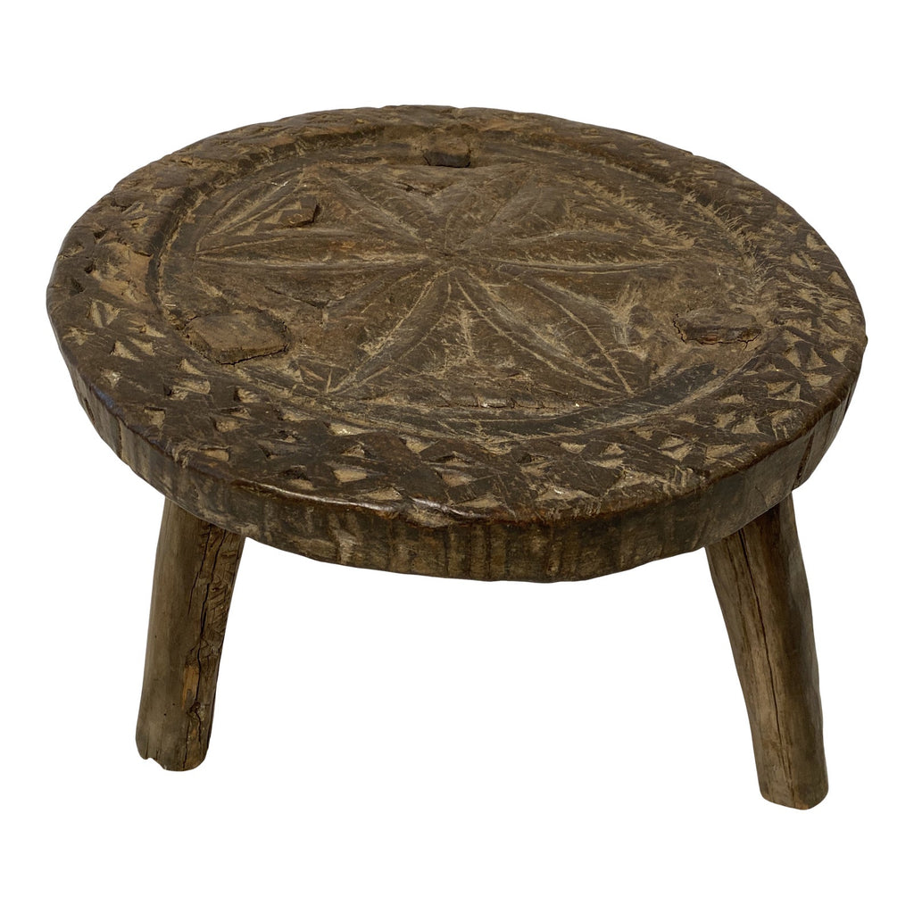 Carved European Stool