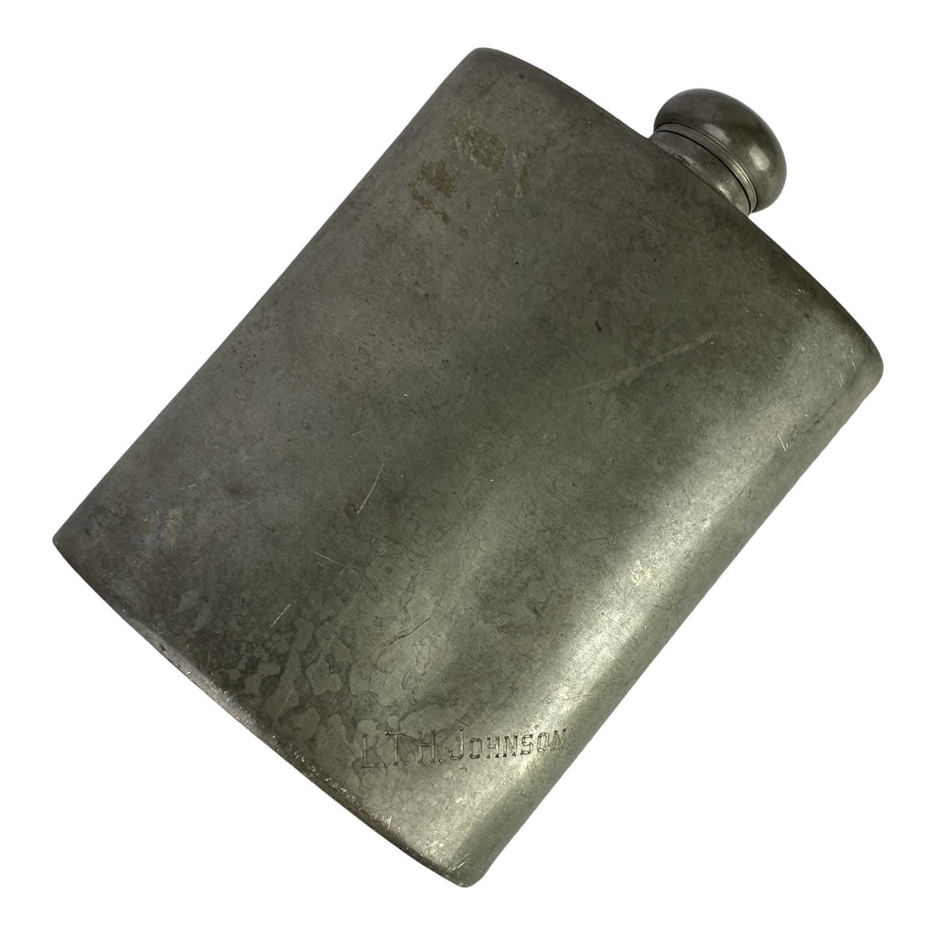 Early 20th Century English Pewter Flask