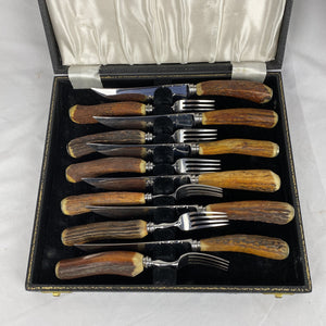 English Antler Handle Cutlery