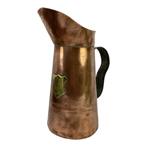 English Copper Jug With Brass Seal