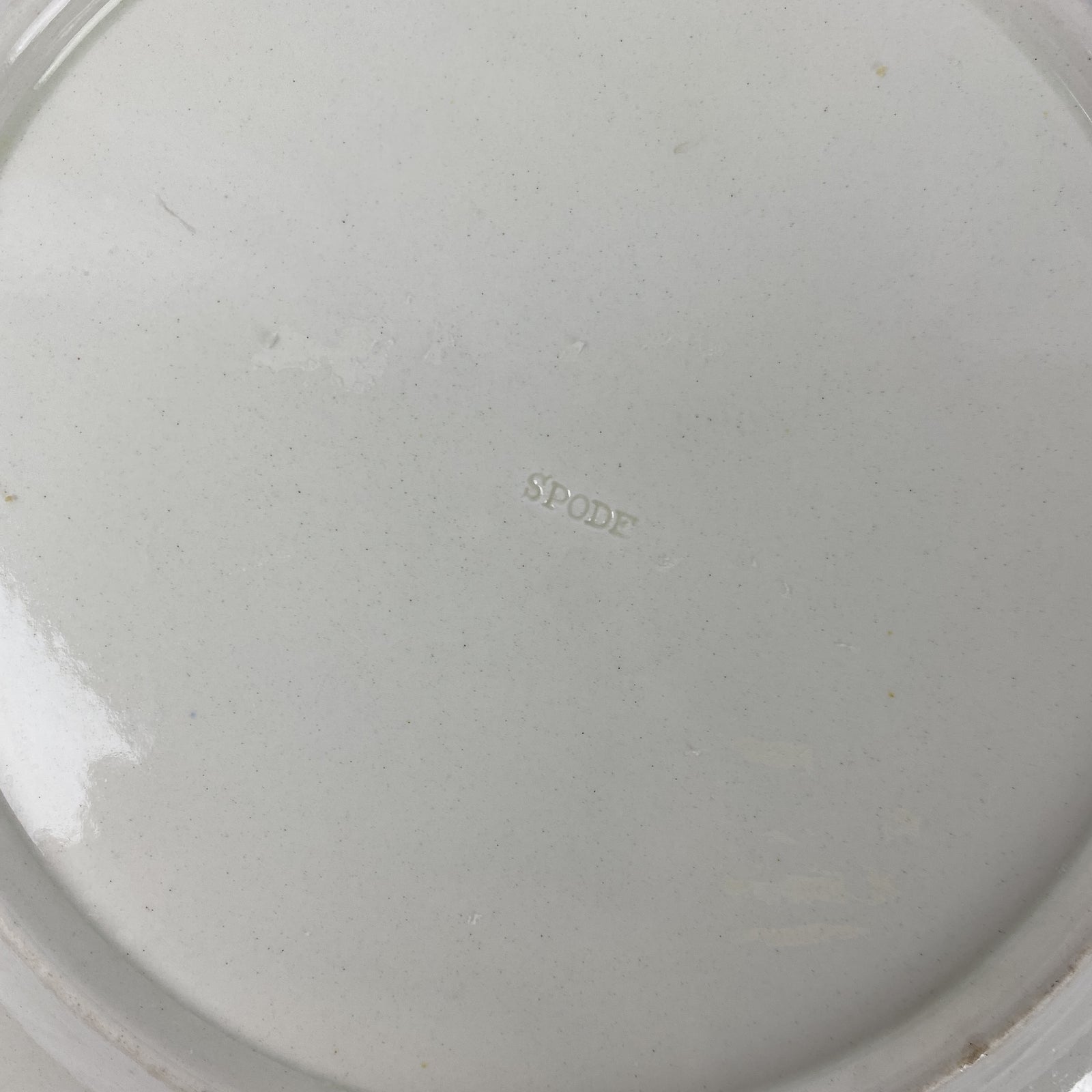 Spode English Hand-Painted Creamware Plate