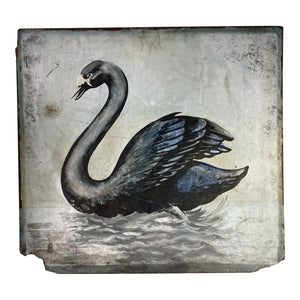 English Handpainted Black Swan Pub Sign