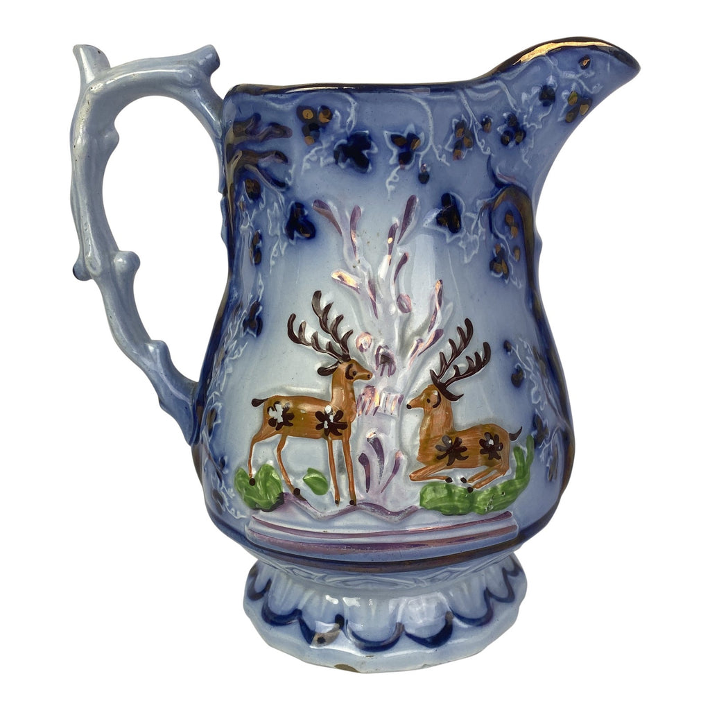 English Luster Stag Pitcher by Sunderland