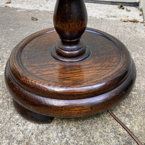 English Oak Barley Twist Floor Lamp