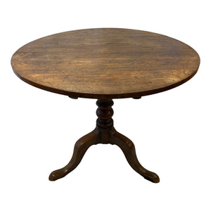 English Oak Tilt Top Side Table