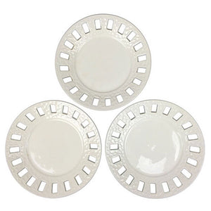 European Creamware Plates, Set of 3