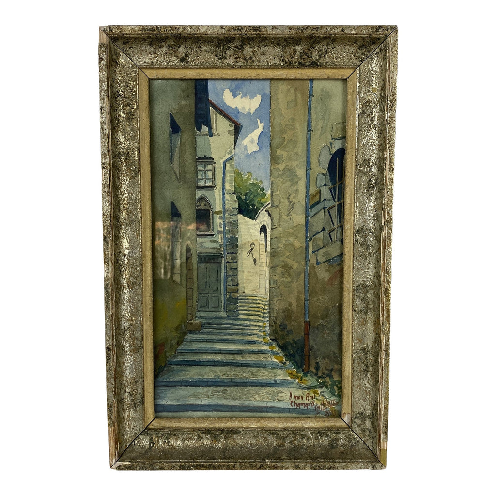 French Framed Watercolor