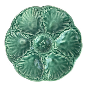 French Gien Turquoise Oyster Plate