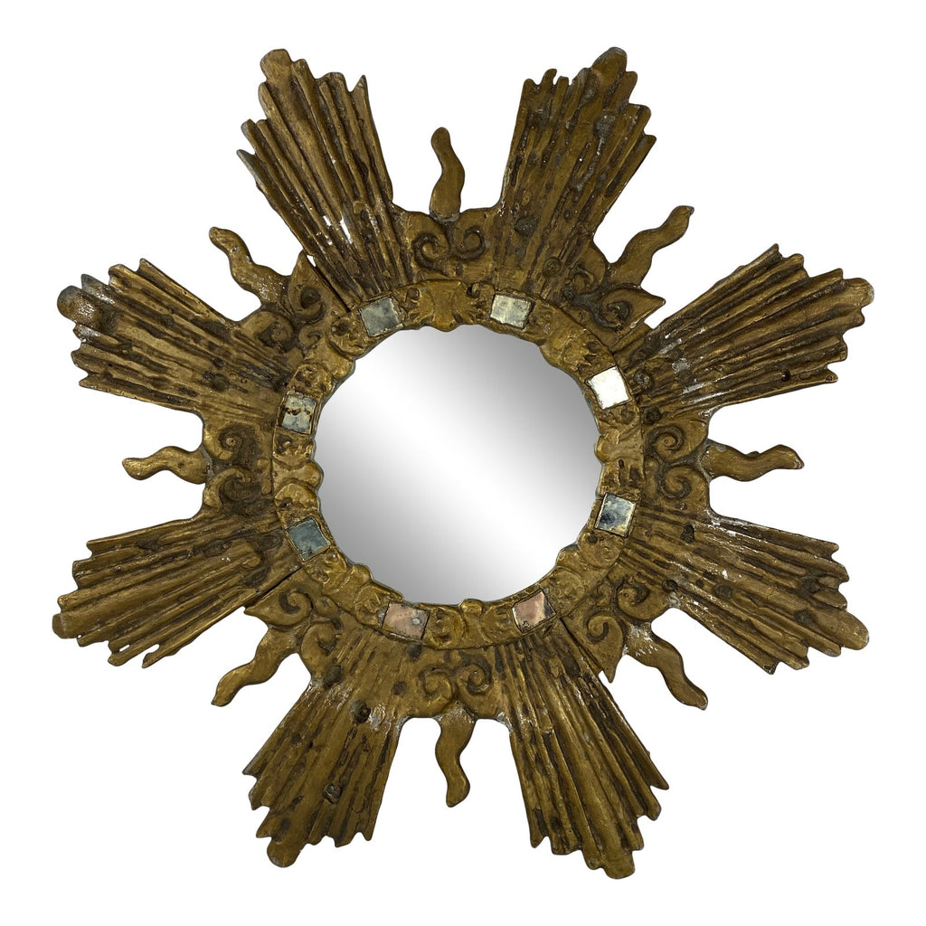 French Metal Starburst Mirror