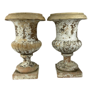 French Terracotta Urns, Pair