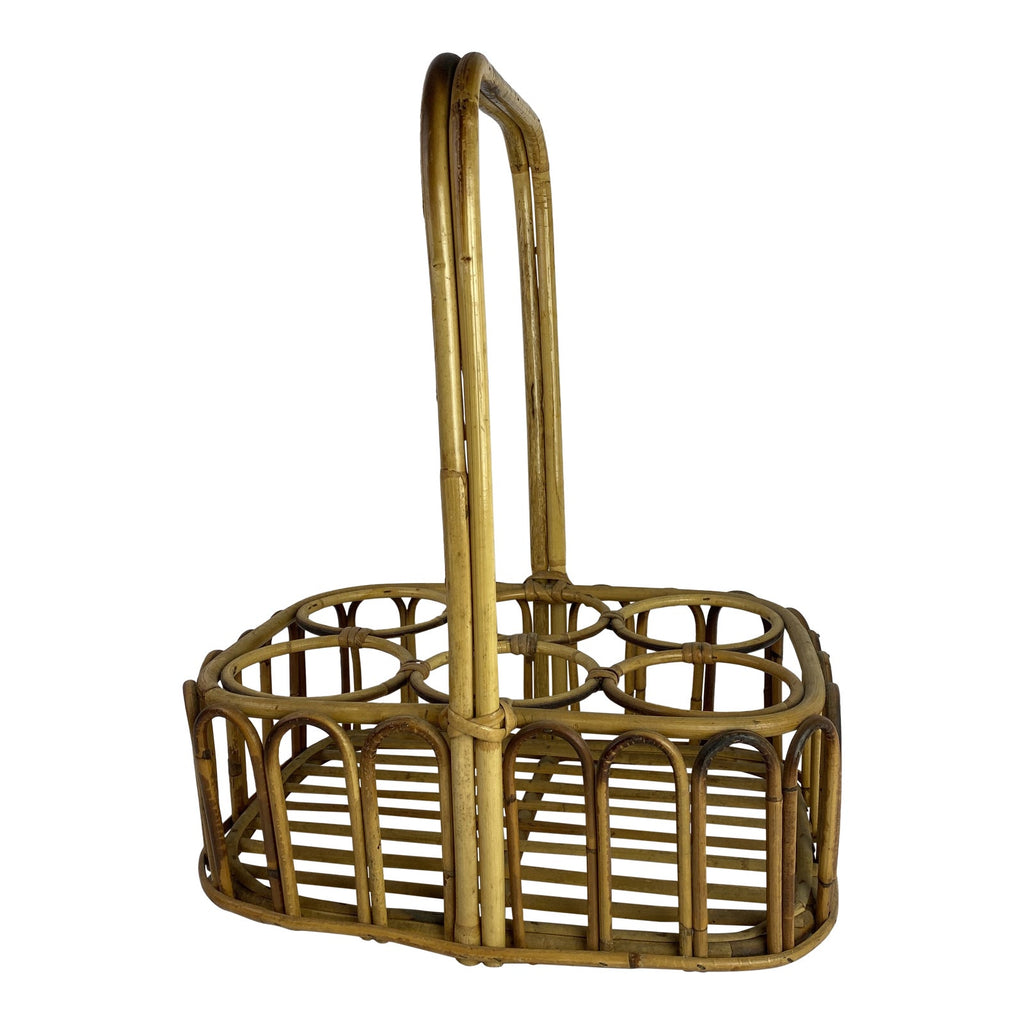 French Bamboo Wine Carrier