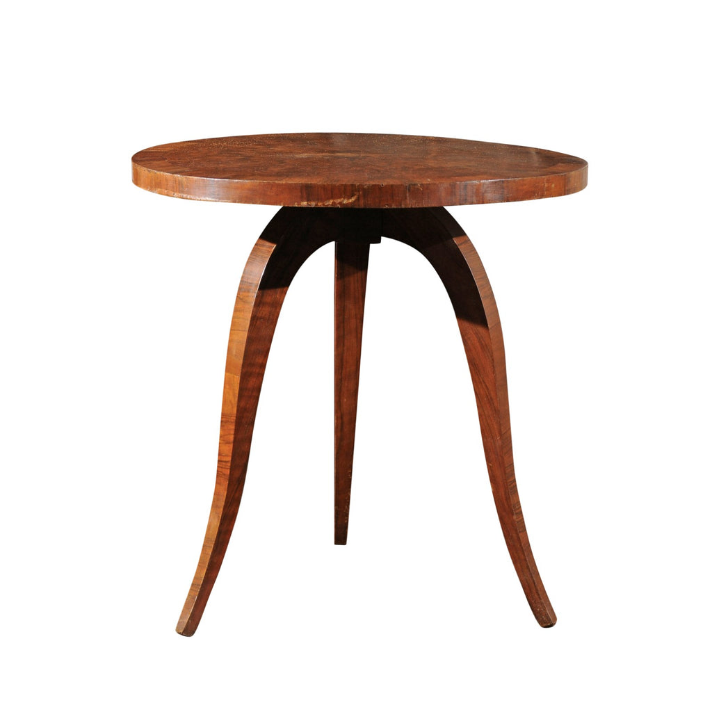 French Burled Wood Mid-Century Table