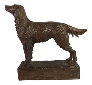 French Carved Wood Retriever