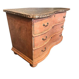 French Painted Serpentine Commode