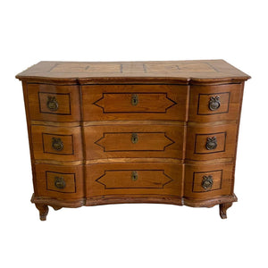 French Inlaid Serpentine Commode