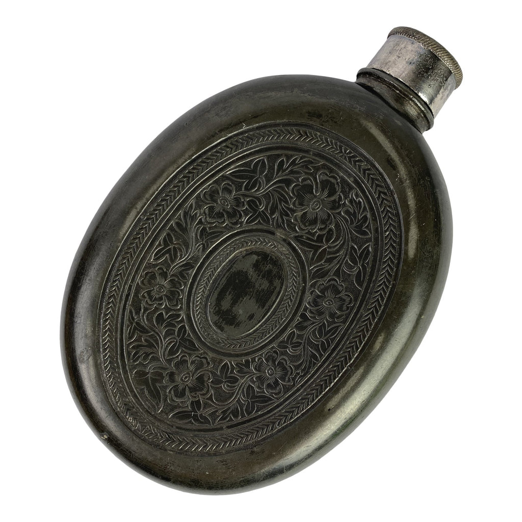 Late 19th Century English Pewter Flask
