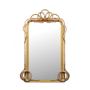 Louis Philippe Carved Rope Mirror
