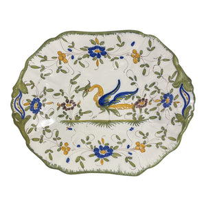Martres-Tolosane Moustier Floral Faience Platter
