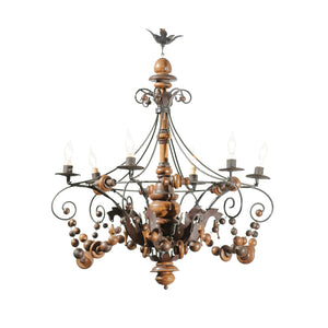 Pair of Late 19th C Tuscan Chandeliers
