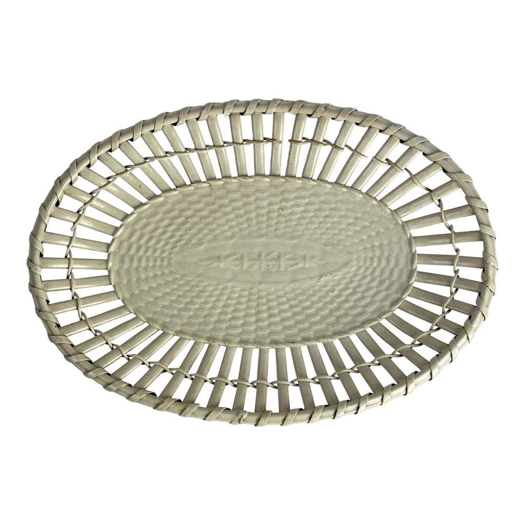 Creamware Basketweave Platter
