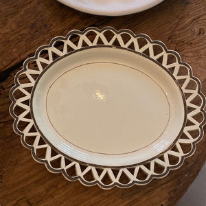 Brown Creamware Painted Platter