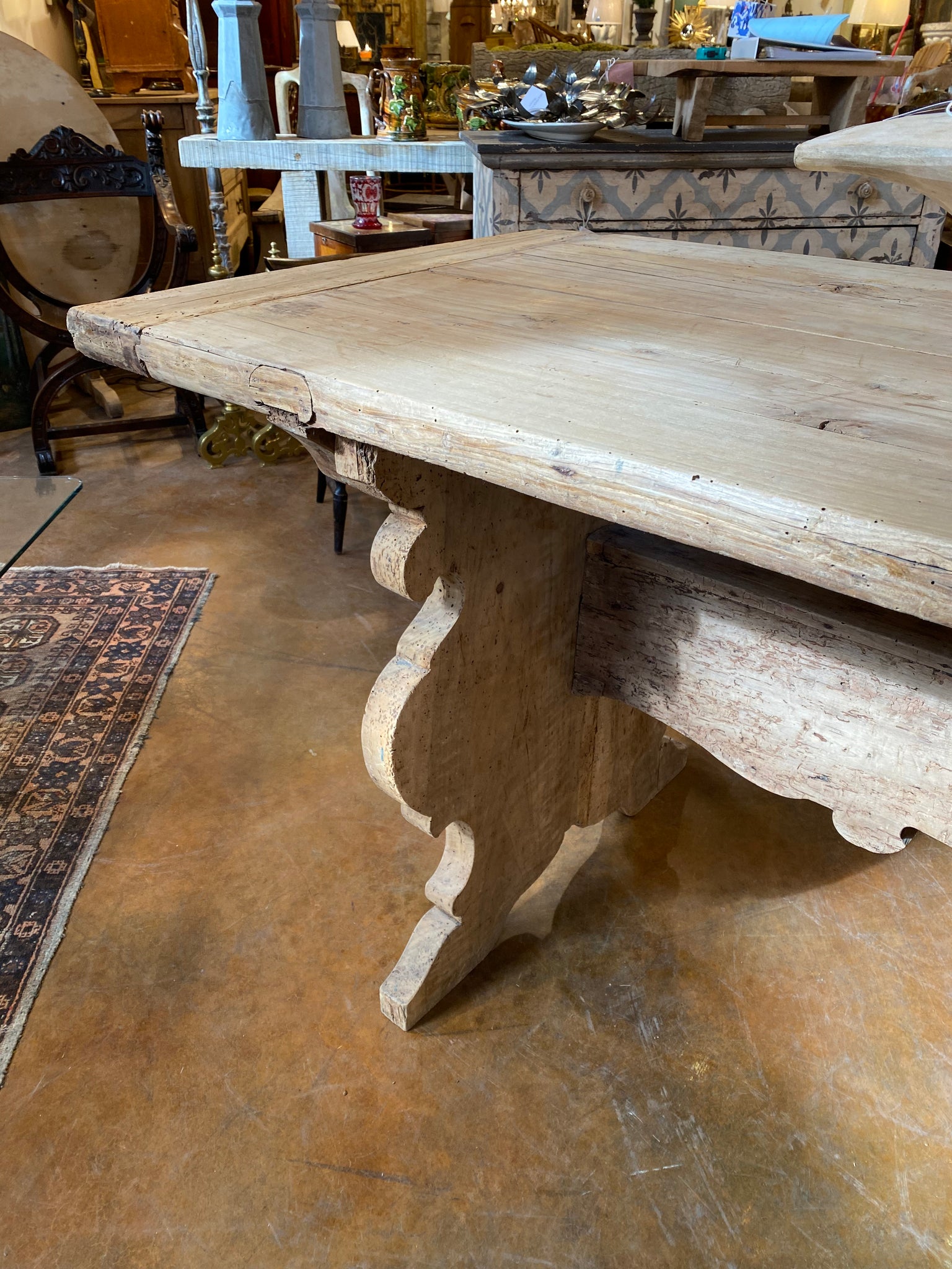 French Bleached Dining Table