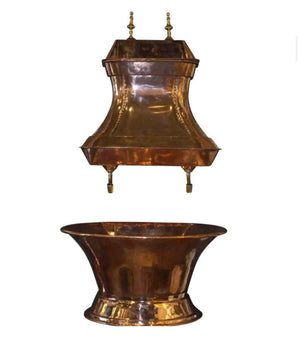 French Copper Antique Lavabo