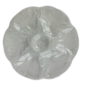French White Oyster Plates, S/6