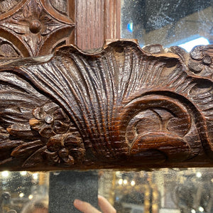 English Oak Carved Mirror