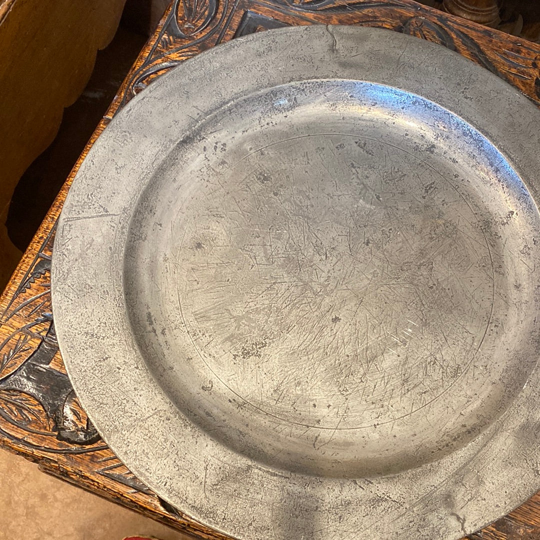 English Pewter Charger (Pair available)