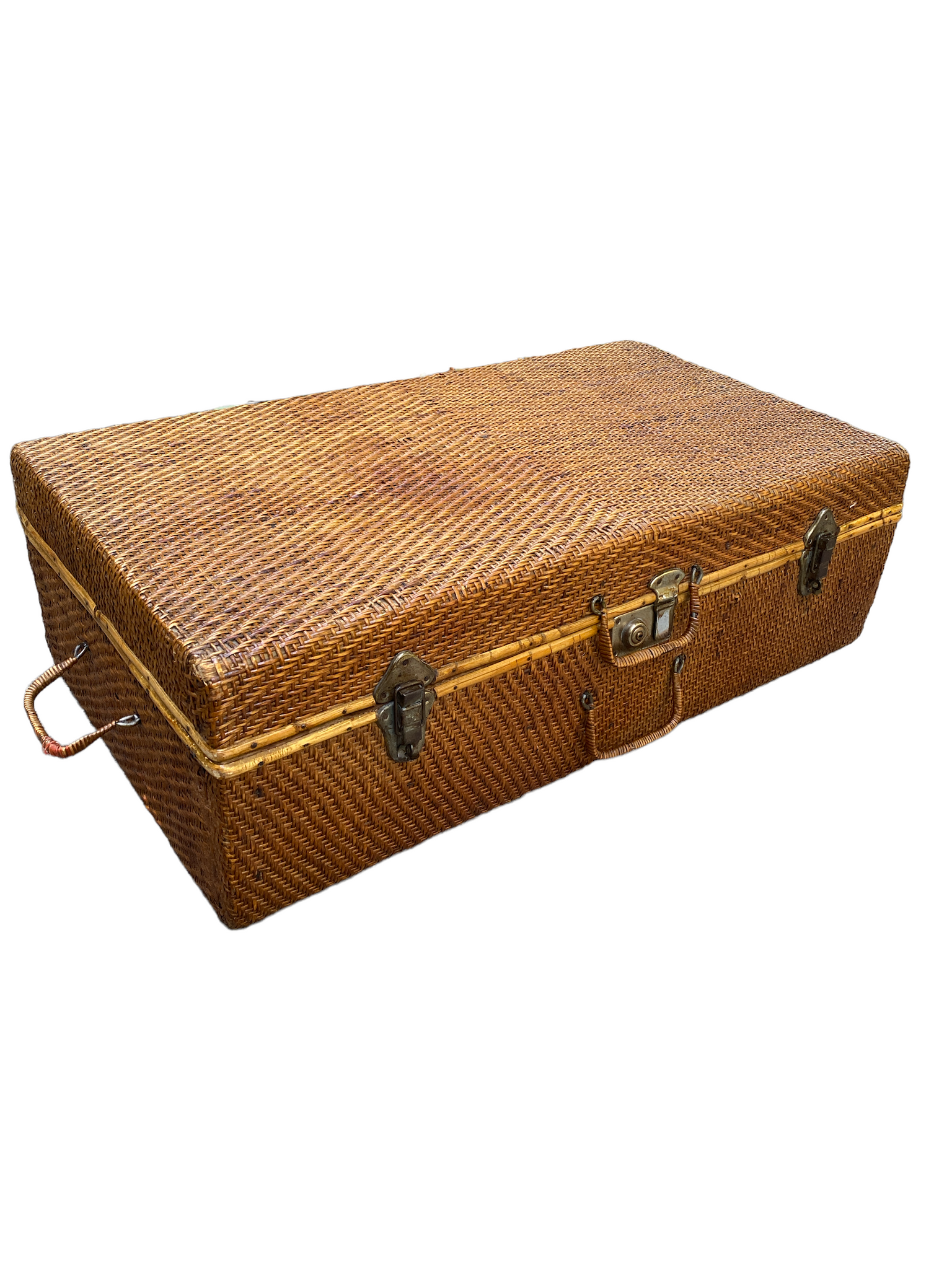 English Rattan Suitcase