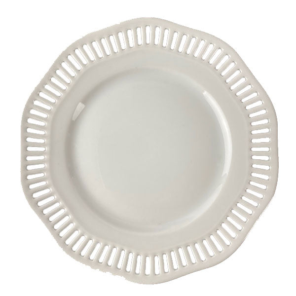 Small Swedish Reticulated White Plate